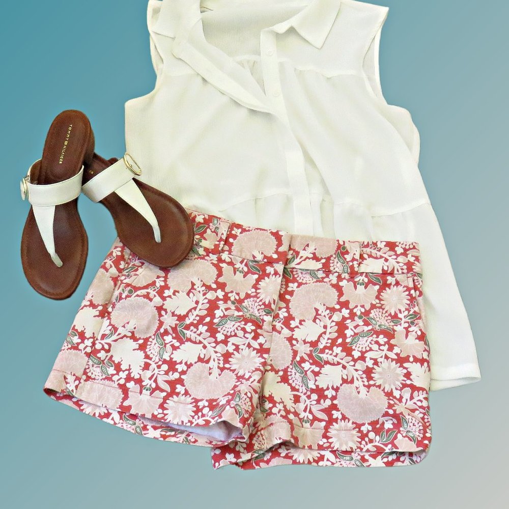 Coral Flowered Shorts by Loft..........126